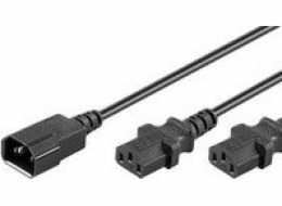 MicroConnect C13x2 - C14 napájecí kabel 0,6m (PE061306)