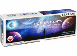 Barvy na plakát Starpak Space 12 barev 20 ml