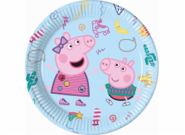 PROCOS Peppa Pig papírové talíře, 23 cm, 8 ks (bez plastu)