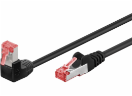 Goobay GOOBAY Patchcord S/FTP Kat. 6 Rovný / Úhlový 90 Černá 5m