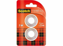 Scotch Crystal kancelářská páska 19 mm (2 ks)