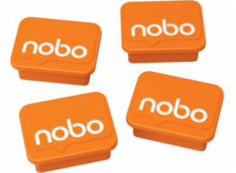 Nobo NOBO magnety na tabuli, obdélníkové, 18x22mm, 4 ks, oranžové