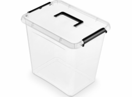 ORPLAST ORPLAST Jednoduchá krabicová skladovací nádoba, 30l, s madlem, průhledná