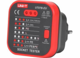 Uni-T Tester zásuvek s funkcí kontroly RCD UT-07B-EU UNI-T