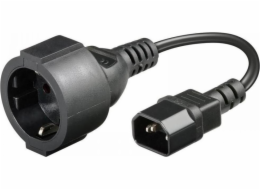 Manhattan Power Cable Manhattan Power Adapter IEC320 C14 to Schuko F Socket 23cm