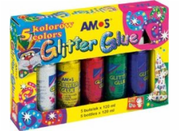 Amos GLITTER SE TŘPYTKY 120 ML X 5 AMOS BAREV