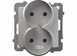 Ospel Double Modular Socket Silver JAKO OSPEL