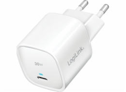 LogiLink USB Steckdosenadaptér 1 x USB-C-Port (PD),GaN,30W