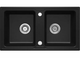 DEANTE 2-CHAMBER GRANITE SINK BLACK ZOR