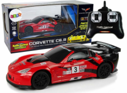 Import leantoys Sports Car R/C 1:24 Corvette C6.R Red 2.4 G Lights