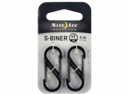 Nite Ize Carabiner S-Biner Dual #1 nerezová ocel černá 2 ks (SB1-2PK-01)