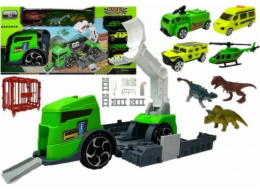 LEANToys Dinosaur Truck Transporter Set