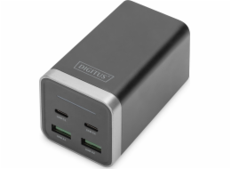 DIGITUS 4-Port Uni.USB Adapter 65W GaN,2xUSB-C,2xUSB-A,PD 3.0