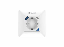 Tellur Smart WiFi Wall Plug 3600W 16A, PD20W, USB 18W, energy reading, white