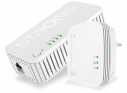 STRONG sada 2 adaptérů Powerline WF 1000 DUO MINI/ Powerline 1000 Mbit/s/ Wi-Fi 750 Mbit/s/ 1x LAN/ bílý