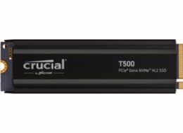 Crucial SSD 1TB T500 PCIe Gen4 NVMe M.2 s chladičem