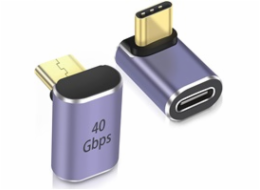 PremiumCord kur31-39 PremiumCord Adaptér USB-C na USB-C, USB 4.0, zahnutý 90°