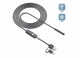 W-star Endoskopická kamera UCAM7x10 sonda 7mm 10m měkký kabel 640x480 USB konektor 3v1 USBC