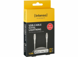 Intenso USB Cable C315L Nylon 1,5m white USB-C / Lightning 60W