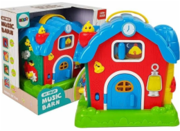 LEANToys Musical Barn Animals Farm Sounds Music Red