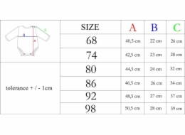 Kojenecké body s dlouhým rukávem Nicol Olaf Vel.74 (6-9m)