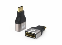 PREMIUMCORD Adapter 8K HDMI Typ A - mini HDMI Typ C, kovová, pozlacená