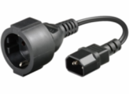 MicroConnect Adapter C14 -Schuko napájecí kabel, 0,23 m (PE130075)