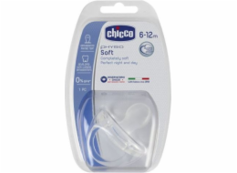 Chicco Physio Soft silikonový dudlík, bezbarvý, 6m+ (180901)