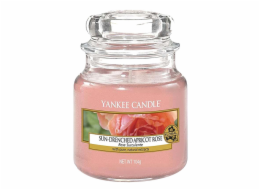 Svíčka ve skleněné dóze Yankee Candle, Vyšisovaná meruňková růže, 104 g