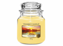 Svíčka ve skleněné dóze Yankee Candle, Podzimní západ slunce, 410 g