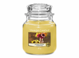 Svíčka ve skleněné dóze Yankee Candle, Zlatý podzim, 410 g