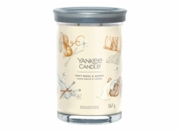 Svíčka ve skleněném válci Yankee Candle, Jemná vlna a ambra, 567 g
