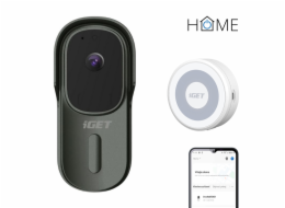 iGET HOME Doorbell DS1 Antracit + Chime CHS1 White