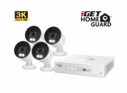 iGET HGDVK83304 - Kamerový 3K set, 8CH DVR + 4x kamera 3K, zvuk, LED, SMART W/M/Andr/iOS