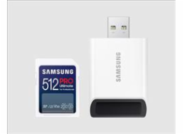 Samsung paměťová karta 512GB PRO ULTIMATE SDXC CL10 U3 V30 (č/z: až 200/130MB/s) + USB adaptér