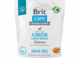 Dry food for young dog (3 months - 2 years) large breeds over 25 kg - Brit Care Dog Grain-Free Junior Large salmon 1kg