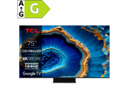 TCL 75C805 TV SMART Google TV QLED/191cm/4K UHD/4000 PPI/144Hz/Mini LED/HDR10+/Dolby Vision/Atmos/DVB-T2/S2/C/VESA