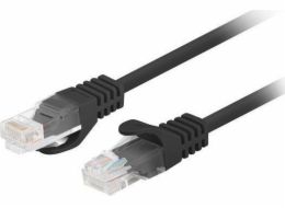 Patchcord kat.6 UTP 0,25m 10-balení fluke pass black