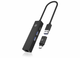  Hub IB-HUB1439-LAN 4v1 HUB, 1x USB-C, 2xUSB-A, 1x LAN