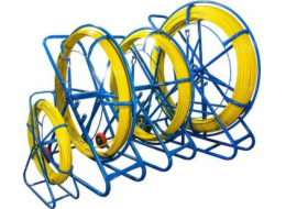  Stahovač FRP sklolaminátových kabelů, 6mm, 50m, žlutý, bez koleček