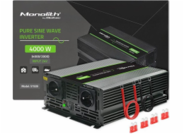 Qoltec měnič Monolith měnič napětí | 2000W | 4000W | 24V až 230V | Čistá sina