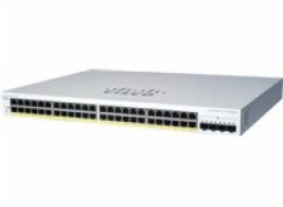 Cisco switch CBS220-48FP-4X (48xGbE,4xSFP+,48xPoE+,740W) - REFRESH