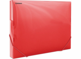 Donau Folder s elastickým páskem. DONAU, PP, A4/30, 700 mikronů, transparentní červená