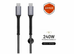 Fixed kabel USB-C/C 2m FIXDA-CC2-GR