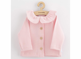 Kojenecký kabátek na knoflíky New Baby Luxury clothing Laura růžový Vel.80 (9-12m)