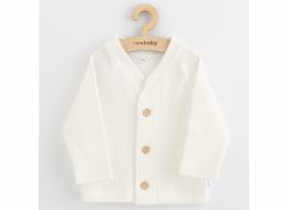 Kojenecký kabátek na knoflíky New Baby Luxury clothing Oliver bílý Vel.68 (4-6m)