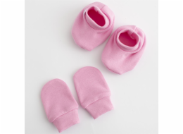 Kojenecký bavlněný set-capáčky a rukavičky New Baby Casually dressed růžová 0-6m Vel.0-6 m