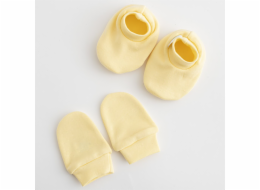 Kojenecký bavlněný set-capáčky a rukavičky New Baby Casually dressed žlutá 0-6m Vel.0-6 m