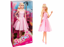 Barbie Signature The Movie - Margot Robbie jako panenka Barbie pro film v růžových a bílých kostkovaných šatech, figurka na hraní