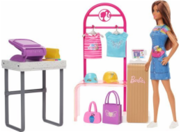 Mattel Barbie Barbie Sada panenek Barbie s panenkou, stojanem, tvůrcem vzorů a doplňky (HKT78)